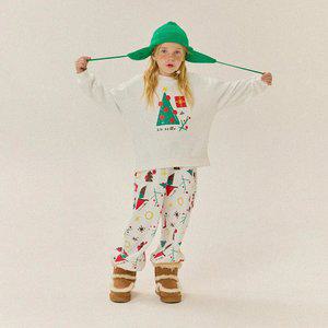 크리스마스기하학상하복(아이보리)