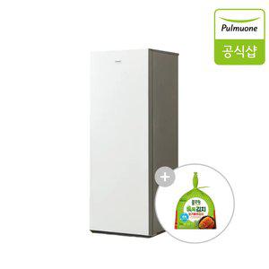 풀무원 김치냉장고 120L 매트글라스 화이트 KS120DG1YY (전용 김치통 4.5L 4개 + 9L 3