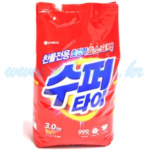 피크리너_찬물전용 표백세제_수퍼타이 3kg 리필 효소/살균/빨래/세탁/가정/업소/세탁소/관공서/학교/청소