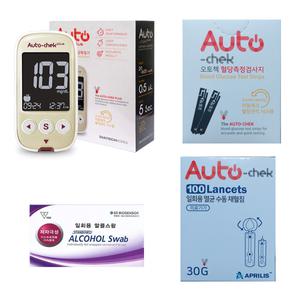 아이센스 오토첵플러스 혈당측정기 풀세트 (혈당측정기+채혈기+시험지60매+채혈침110개+알콜솜100매)