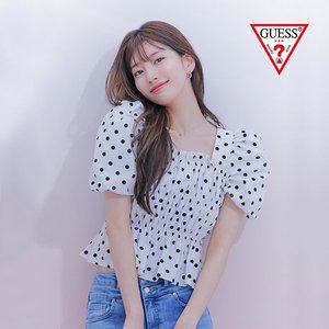 갤러리아 [게스(진)] S/S [SUZY] YL2W2268 스퀘어넥 셔링 블라우스