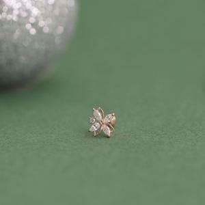 [로이드]1층 동아수성 포인세티아 14K GOLD 골드 피어싱 (LPFH2084G)