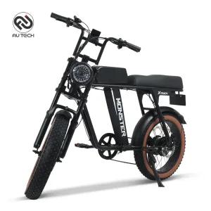 AU테크 엑스트랙 몬스터 팻바이크 자토바이 최대 850W 48V 10Ah 블랙, 50.8cm(20인치)