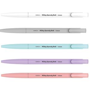 동아 문구 필기구 슬림 바디 스피디볼 파스텔 밀키 0.5mm 24개입 흑잉크