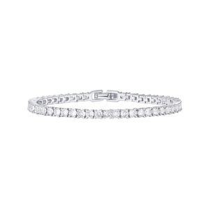 PAVOI 14K 금 도금 3mm 큐빅 지르코니아 클래식 테니스 팔찌 여성용 골드 사이즈 16.5 19.1cm(6.5 7.5인치)