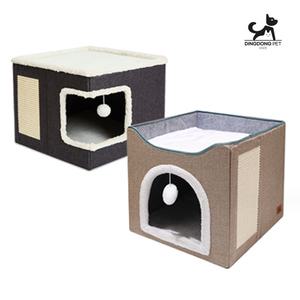 딩동펫 반려동물 접이식 고양이 스크래쳐 하우스