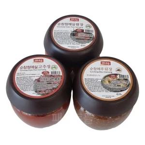 해내음 순창 매실고추장+매실쌈장+메주된장 500g 3종 세트