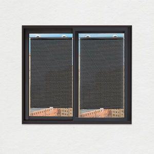 [오너클랜]롤 블라인드 창문 방염 암막스크린 도트블랙 37X125cm