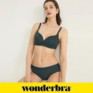 [Wonderbra]  풀커버리지 플러스 브라팬티 2종세트 딥포레스트그린 WBW3M26_T
