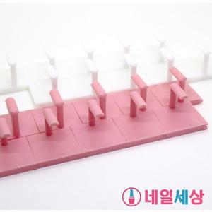 네일세상 10pcs 팁스탠드 (화이트/핑크)
