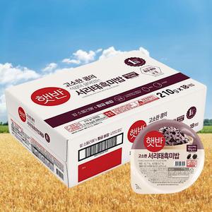 햇반 서리태 흑미밥 210g x 18 잡곡 즉석밥