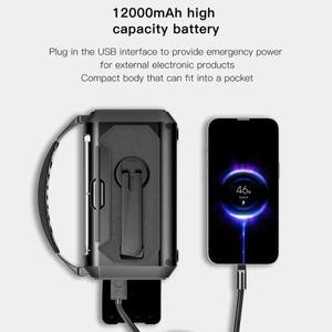 Woopker 비상 라디오 다기능 충전식 배터리 손전등 보조배터리 포함 5V 3A 태양광 AM NOAA FM 12000mAh