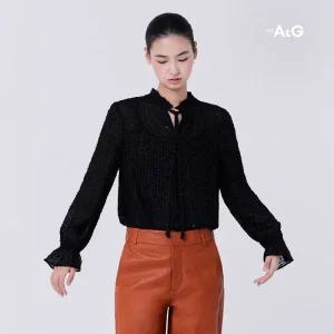 더엣지 [론칭가69,900원]25SS 비쥬 글리터 블라우스 701329