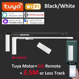 전동 커튼 최신 Tuya Wifi 전기 모터 원격 홈이 포함된 5M 이하 스마트 트랙 레일로드 Alexa Google
