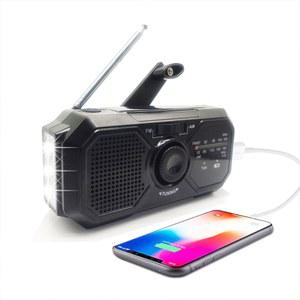 휴대용 크랭크 태양열 FM AM 날씨 충전기 보조배터리 USB 다이나모 비상 손전등 전화 충전식 라디오 핸드