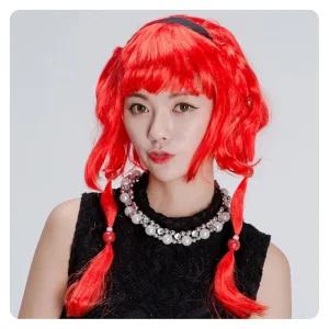 (레드) PW 소공녀 가발/파티/여장/남자/통가발/남성/머리/전체/중년/여성/커트/미용/코스프레/인모/패션