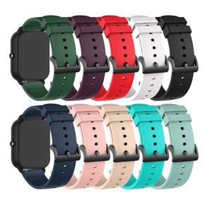 도너튼 P22 P32 P36/Amzfit 액티브 2 교체용 시계 스트랩 20MM 클래식 소프트 실리콘 통기성 퀵 핏 손목 밴드 가민 비보액티브 5/포러너 55 여성용 스마트워치용 10PACK
