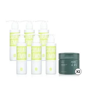 조성아 원더바스 레몬청 클렌저 슈가&레몬 120ml 6개 + 아누아 어성초 77 클리어패드 160ml 2개_B