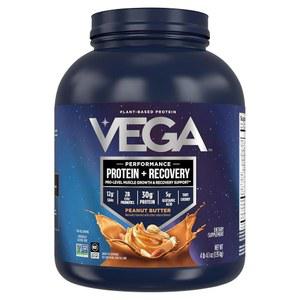 베가 스포츠 프리미엄 단백질 파우더 땅콩버터(45인분) 30g 식물성 5g BCAA 저탄수화물 케토 유제품 프리 텐 남녀 공용 완두콩 4.4파운드(포장은 다를 수 있음)