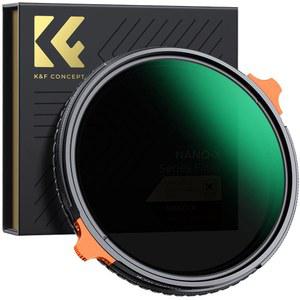 K&F 컨셉 77mm ND464 (26 스톱) ND 렌즈 필터 가변 및 CPL 편광 2in1, 28 멀티 코팅 중성 밀도 카메라 필터(나노X 4선)