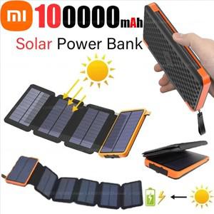 Xiaomi 10000mAh 태양 광 보조베터리 휴대용 접이식 전지 패널 고속 충전 야외 캠핑 방수 발전 아이폰