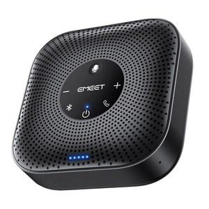 EMEET 컨퍼런스 스피커폰 M0 Plus, AI 마이크 4대 360 음성 픽업, 소음 감소, USB C 스피커, 8인용 블루투