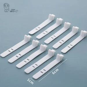 실리콘 케이블 선정리 타이 8개입 케이블고정홀더 케이블정리홀더