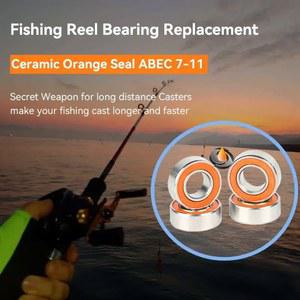 4Pcs SMR103 CB 세라믹 베어링 3X10X4 2OS ABEC7 스테인레스 스틸 하이브리드 낚시 릴 베어링 Mr63 Mr74 Mr105 Mr104 Mr115 Mr85