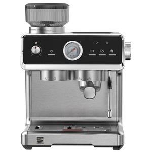 Koolatron Kenmore 엘리트 에스프레소 머신 - 자동 탬퍼가 있는 반자동 커피 메이커, 세척, 우유 스팀기 및 거품기, 콩 그라인더, 전문 바리스타 스타일 카푸치노 제작, 카페 라떼