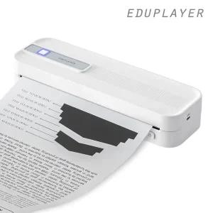 잉크 필요없는 모바일 프린터 에듀플레이어 EMP26 휴대용 미니 블루투스 감열식 A4 문서 포토 인쇄