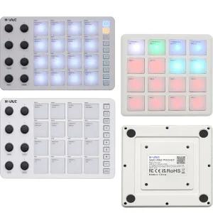 M-VAVE SMC-PAD 무선 MIDI 컨트롤러호환 타악기 키보드 USB-C 인터페이스 휴대용 디자인 소형 MIDI 패드 액