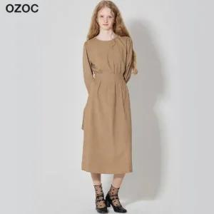 OZOC)] 웨이스트 턱 원피스  택가격  137000원)
