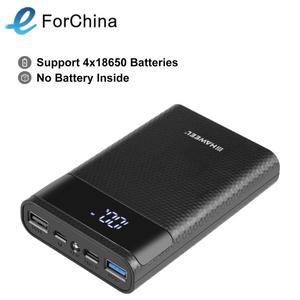 HAWEEL DIY 듀얼 웨이 QC 충전기 보조배터리 쉘 박스 USB 출력 및 디스플레이 2 개 12000mAh 4x18650 (미포