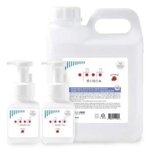 이공이공 핸드워시 딸기향 4L 1개+300ml 본품 2개