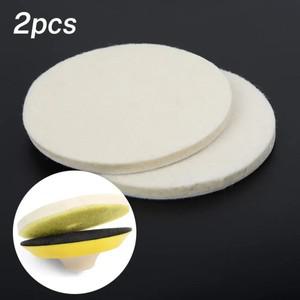 연마 패드 울 펠트 소재 휠  유리 스테인레스 스틸 광택제 스크래치 수리 도구  75mm  100mm  125mm  2 개