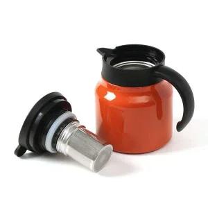 [콩심팥심]티웨어 온도표시 보온주전자(750ml) (오렌지)차거름망