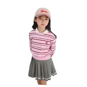 빈폴 BEANPOLE KIDS 사토리얼 폴로 여아 스트라이프 스웨트 셔츠 라이트 핑크 (BI5241G05Y) BI5241G05Y 403