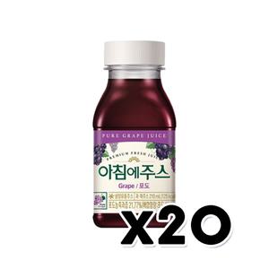 아침에주스 포도 페트음료 210ml x 20개