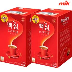 맥심 오리지날 커피믹스 170T X 2개 [모카골드/화이트골드/슈프림/제로/카누/다크/마일드/라떼]