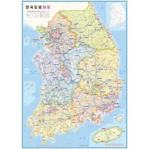 50x70cm 대한민국지도 미니 포스터 휴대용 전국도도 국내여행지도 우리나라 한국지도 놀이