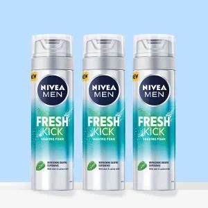 [니베아]니베아 맨 프레시 킥 쉐이빙 폼 면도크림 200ml x 3개