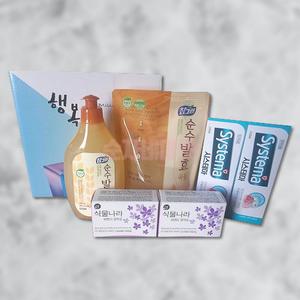 참그린 곡물 주방세제 +시스테마 치약 + 식물나라 비누 6종 선물 세트 단체 대량