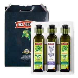델비엔토 엑스트라버진 올리브유2P+포도씨유1P 500ml 3P 선물세트 안전포장