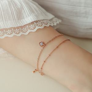 [기타][+SWEET LOVE CANDY 패키지] 행운가득 행복가득 네잎클로버 팔찌+핑크선물포장+쇼핑백