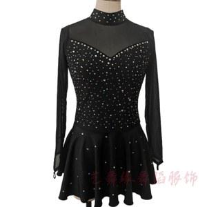 피겨복 피겨 의상 다크블루 XXXS 연습복 선수용 스케이팅