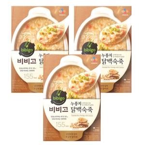 즉석식품 소공자 CJ 간편식품 비비고 누룽지닭백숙죽 280g x 3개