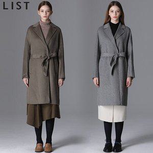 [리스트]LIST)] 제시카 미니멀 벨티드 핸드메이드 코트 (택가격 458000원)