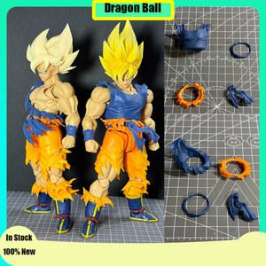 Air dragon ball Figure SHF Awakening Legendary Super Saiyan Goku 3 0 Wind Hair Heads Damaged battle uniforms custom Accessories