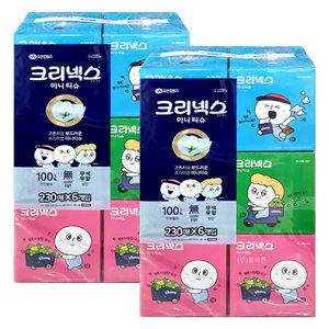 크리넥스 디럭스 미니 미용티슈 오롤리데이 230매 6각입 x2개 / 카카오 미니 리뉴얼