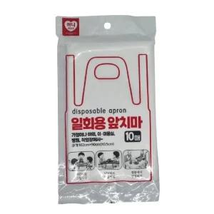 일회용 반투명 앞치마 10매/앞치마끈/어린이/미술/일식/주니어/헤어/디자이너/식당/롱/여름/허리